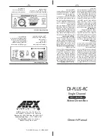 Preview for 2 page of ARX DI-PLUS-RC Owner'S Manual