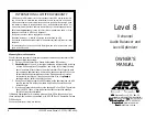 Предварительный просмотр 1 страницы ARX Level 8 Owner'S Manual