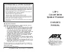 ARX LSP-1 Owner'S Manual preview