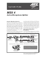 ARX MSX 4 Application Notes preview