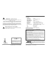 Предварительный просмотр 2 страницы ARX MSX48 Owner'S Manual