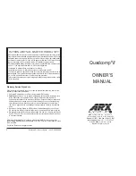 ARX Quadcomp II Owner'S Manual preview