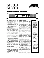 ARX SX 1500 Specifications preview