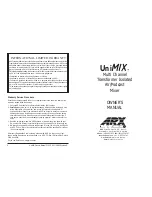 Предварительный просмотр 1 страницы ARX Uni MIX Owner'S Manual