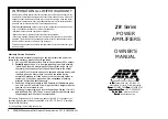 ARX ZR series Owner'S Manual preview