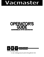 Preview for 1 page of ARY VacMaster SVP-20 Operator'S Manual