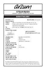 Preview for 31 page of Arzum STEAM RUSH AR6028-M Instruction Manual