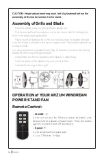 Предварительный просмотр 14 страницы Arzum WINDREAM POWER AR 063 Instruction Manual