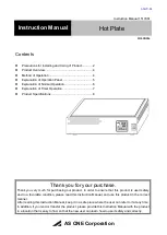 AS ONE HI-1000G Instruction Manual предпросмотр