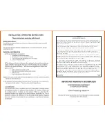 Preview for 2 page of ASA Electronics ACM135 Installation And Operating Instructions Manual