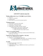 Preview for 1 page of ASA Electronics AOM713WP Troubleshooting Manual