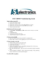 ASA Electronics C480013 Troubleshooting Manual preview