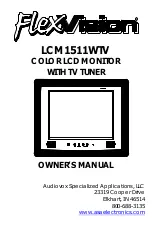 ASA Electronics FlexVision LCM1511WTV Owner'S Manual preview