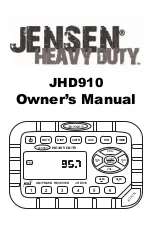 Preview for 1 page of ASA Electronics JHD910 Owner'S Manual