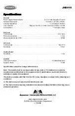 Preview for 12 page of ASA Electronics JHD910 Owner'S Manual