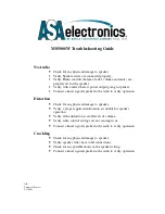 ASA Electronics MS5006W Troubleshooting Manual preview