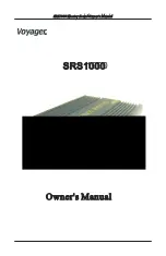 Preview for 1 page of ASA Electronics SRS1000 Owner'S Manual