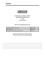 Preview for 37 page of ASA Electronics XRV10 Operating Instructions Manual