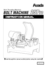 Asada BOLT MACHINE 25Pro Instruction Manual preview