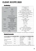 Предварительный просмотр 7 страницы Asada CLEAR SCOPE 2820 Instruction Manual