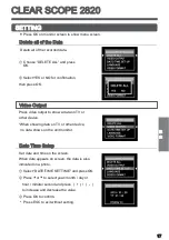 Предварительный просмотр 17 страницы Asada CLEAR SCOPE 2820 Instruction Manual