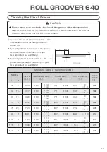 Предварительный просмотр 15 страницы Asada ROLL GROOVER 640 Instruction Manual