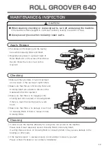 Предварительный просмотр 17 страницы Asada ROLL GROOVER 640 Instruction Manual