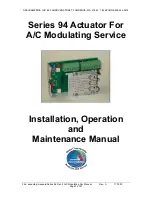 Preview for 1 page of Asahi/America 94 Series Installation, Operation And Maintenance Manual