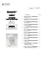 Preview for 1 page of ASAHI Dymatrix AVSDV-T User Manual