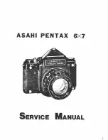 Предварительный просмотр 1 страницы ASAHI Pentax 6x7 Service Manual