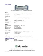 Предварительный просмотр 2 страницы Asante FriendlyNET FS5005 Specifications