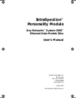 Предварительный просмотр 1 страницы Asante IntraSpection Bay Networks System 2000 User Manual