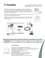 Preview for 1 page of Asante NetCam 8001 Specifications