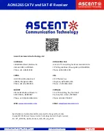 Предварительный просмотр 13 страницы Ascent Communication Technology AON126S Quick Reference Manual