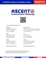 Предварительный просмотр 22 страницы Ascent Communication Technology AS3424S Installation Manual