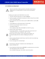 Preview for 11 page of Ascent Communication Technology AT-5226-DMOD-00-06-M-SC-AC Quick Reference Manual