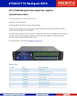 Preview for 2 page of Ascent AT5200 FTTX EDFA Quick Reference Manual