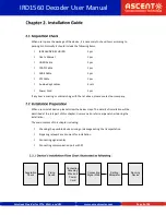 Preview for 9 page of Ascent IRD1560 User Manual