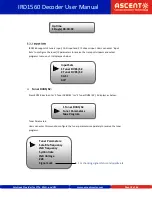 Preview for 18 page of Ascent IRD1560 User Manual