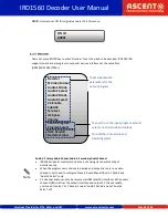 Preview for 24 page of Ascent IRD1560 User Manual
