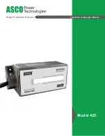 ASCO POWER TECHNOLOGIES 425 Installation & Operation Manual preview