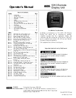 ASCO POWER TECHNOLOGIES 5010 Operator'S Manual предпросмотр