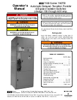 ASCO POWER TECHNOLOGIES 7000 Series Operator'S Manual preview