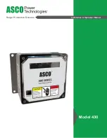 Preview for 1 page of Asco 430 Installation & Operation Manual