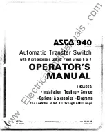 Preview for 1 page of Asco 940 Operator'S Manual