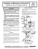 Preview for 1 page of Asco Hydramotor AH2D Series Installation & Maintenance Instructions