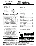 Preview for 1 page of Asco Power Manager Xp 5200 Series Operator'S Manual