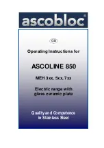 ascobloc ASCOLINE 850 MEH 3 Series Operating Instructions Manual preview