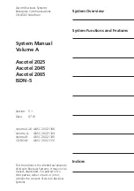 Preview for 4 page of ASCOM Ascotel 2025 System Manual