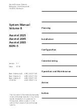 Preview for 5 page of ASCOM Ascotel 2025 System Manual